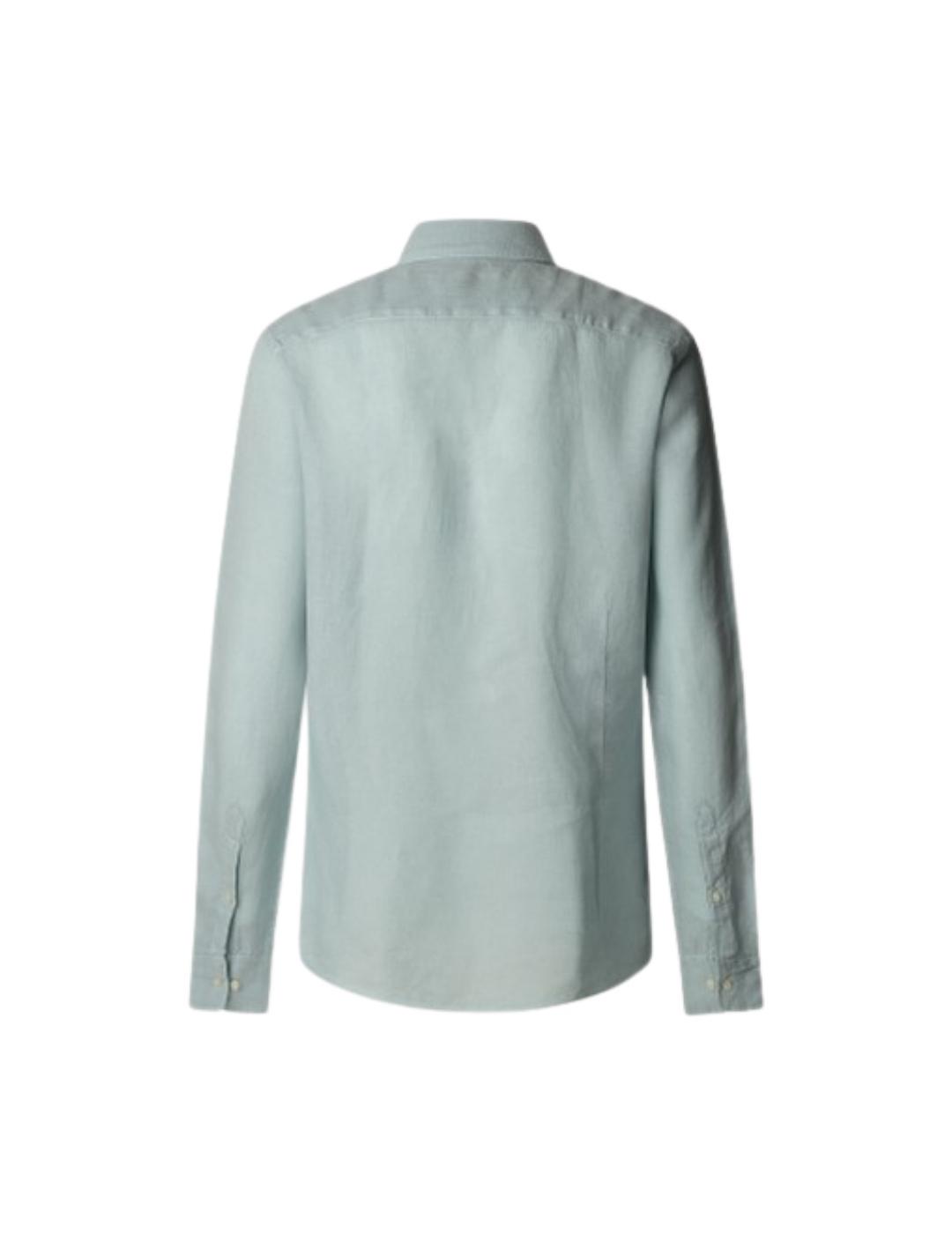 Hackett Camisa de lino Verde menta