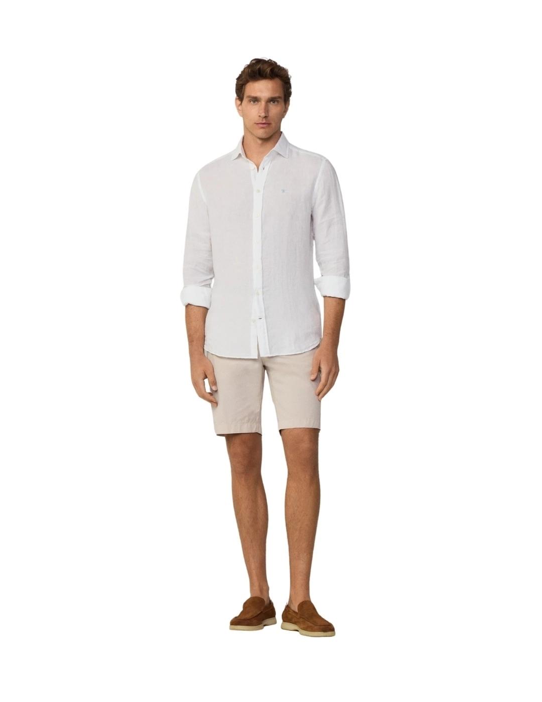 Hackett Camisa de lino Blanca