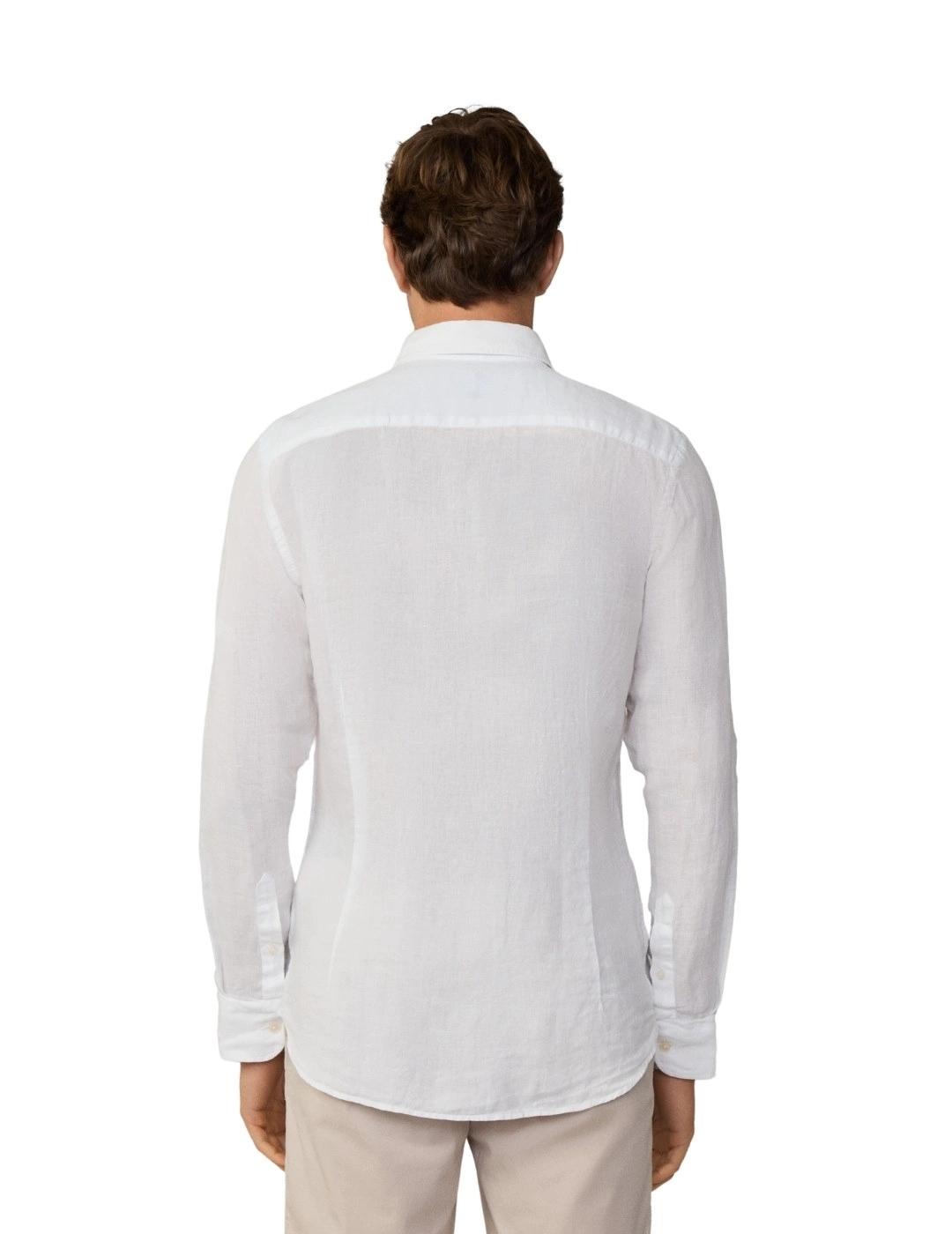 Hackett Camisa de lino Blanca
