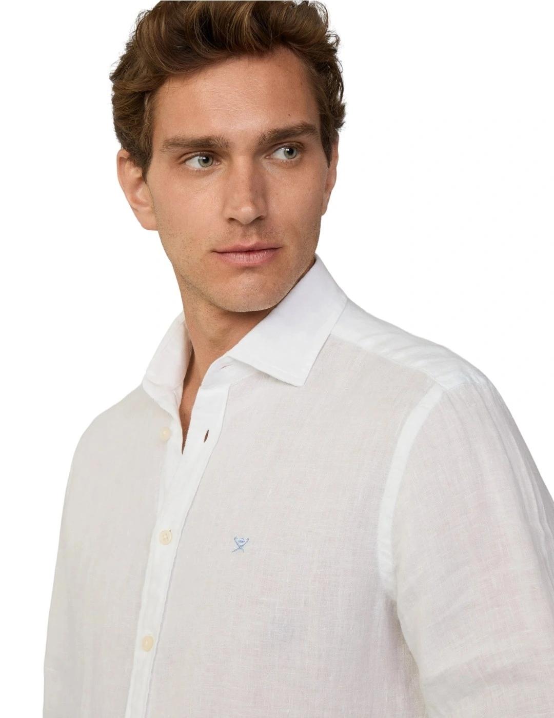 Hackett Camisa de lino Blanca