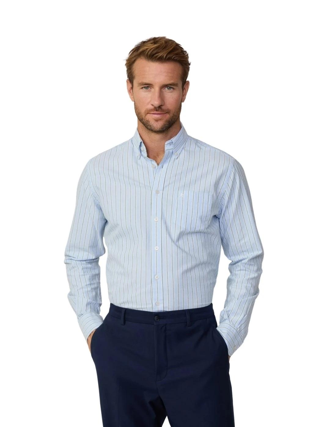 Hackett Camisa de rayas Azul