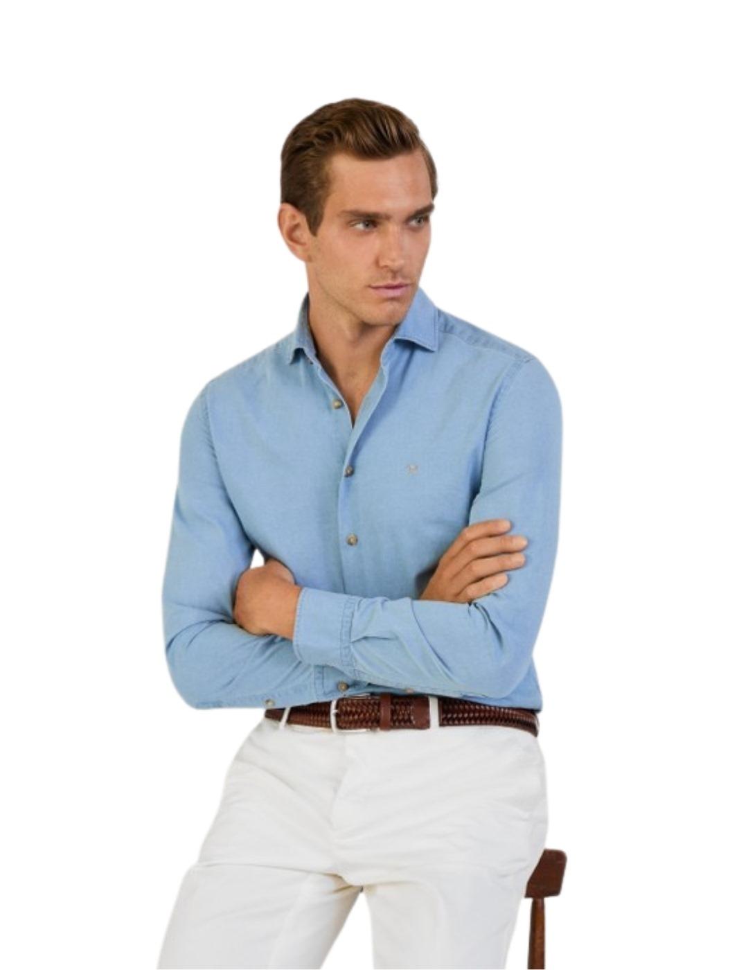 Hackett Camisa Azul denim