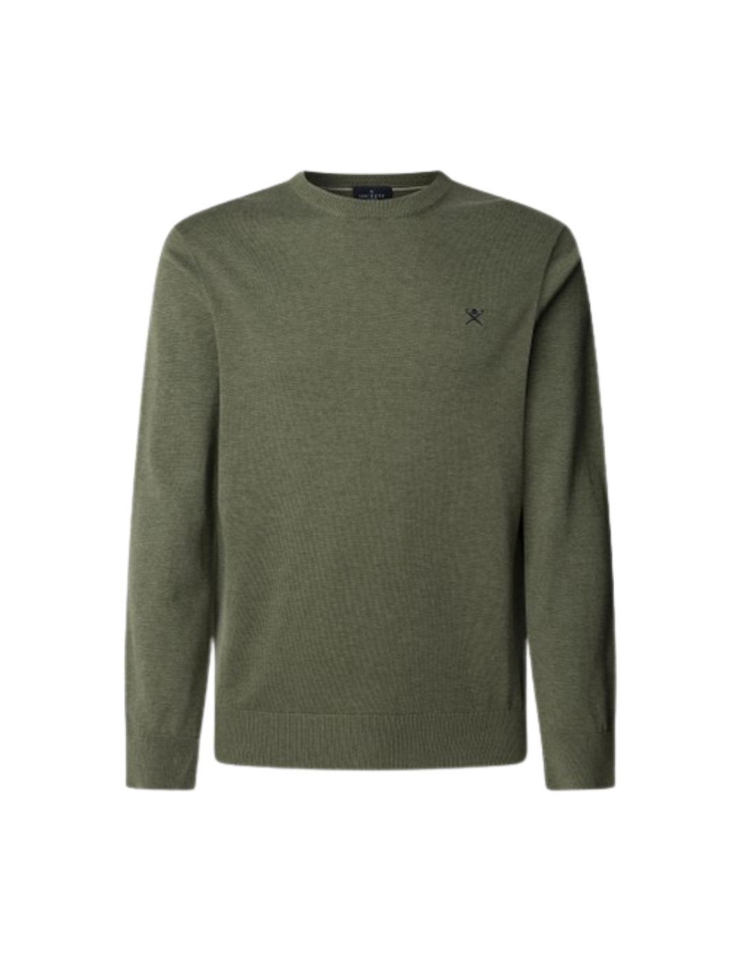 Hackett Jersey cuello redondo Verde militar