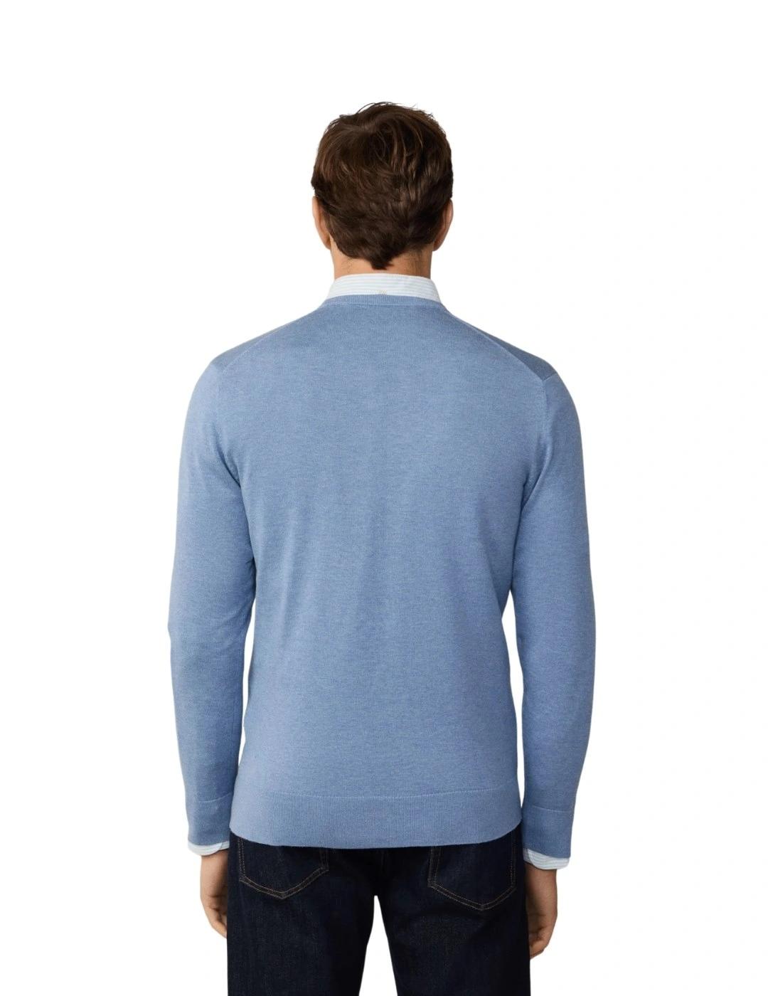 Hackett Jersey cuello pico Azul mar