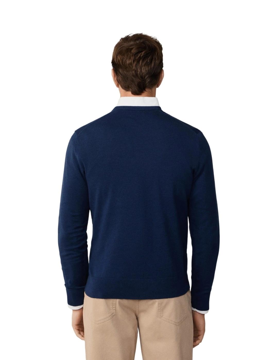 Hackett Jersey cuello pico Azul marino