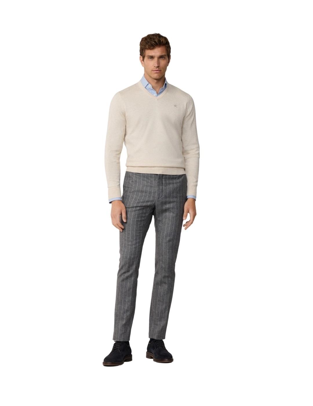 Hackett Jersey cuello pico Blanco