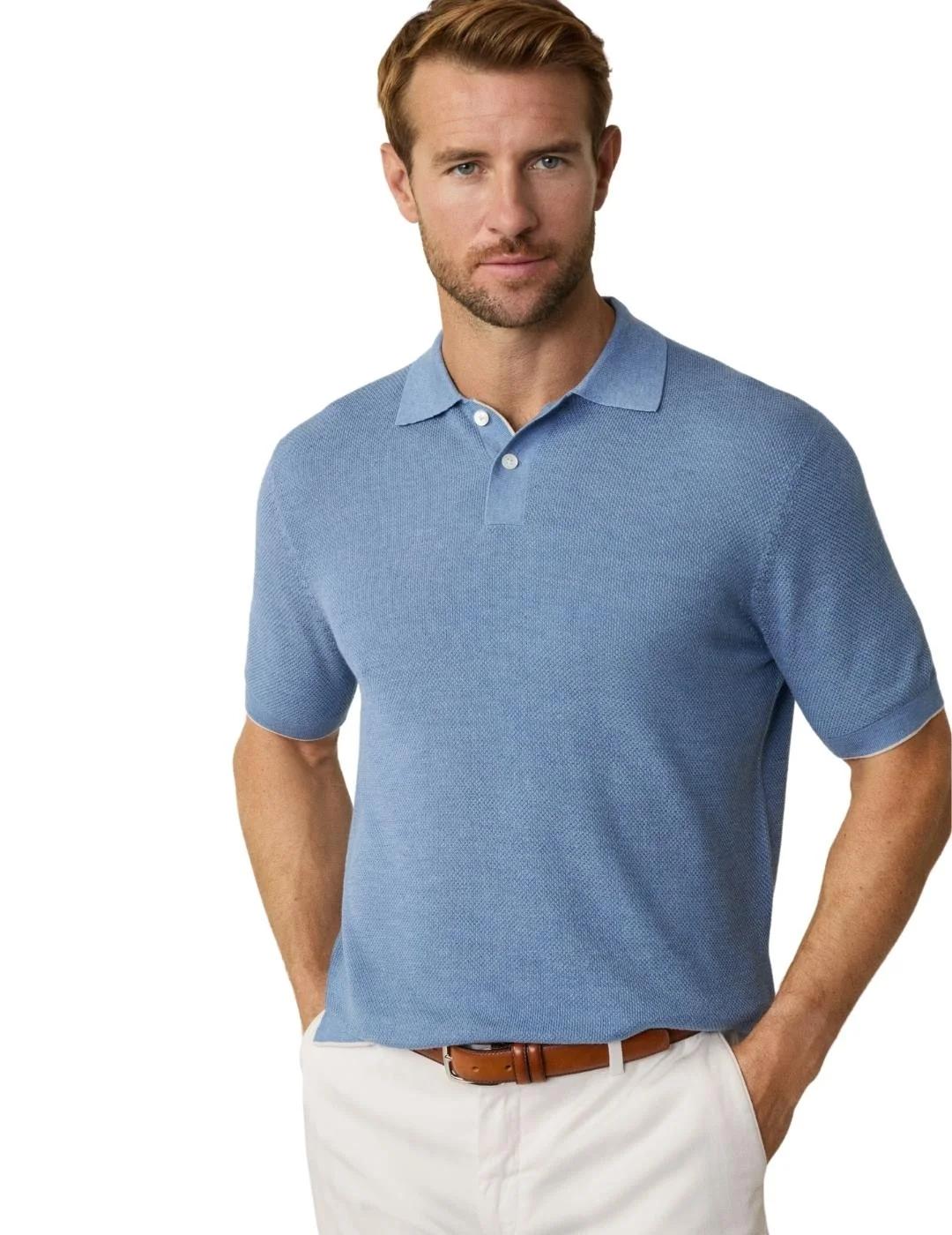 Hackett Polo de punto Azul