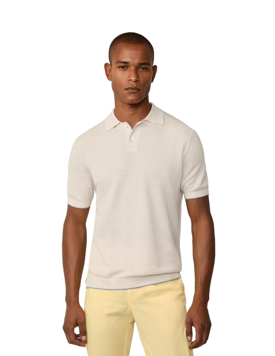 Hackett Polo de punto Beige