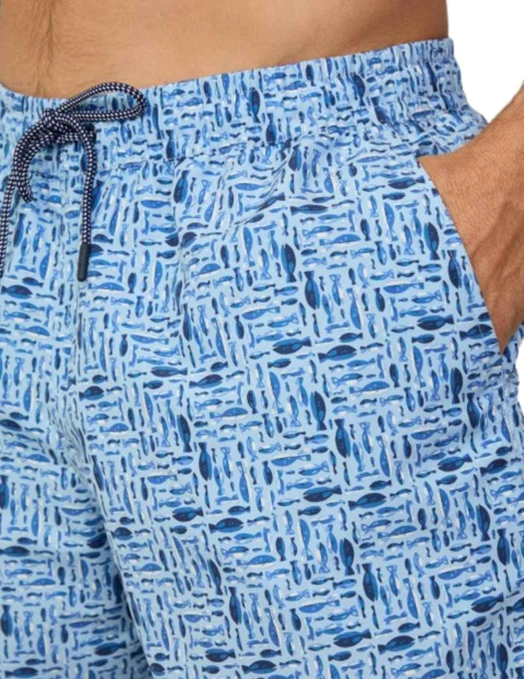 Hackett Bañador Azul verano estampado