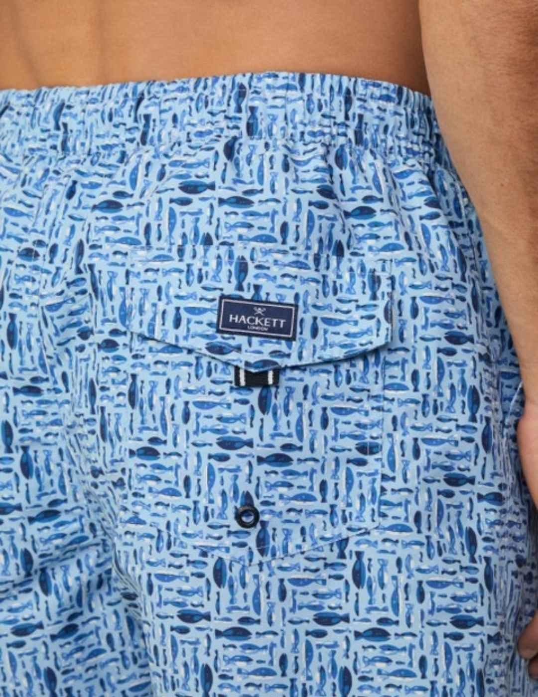 Hackett Bañador Azul verano estampado