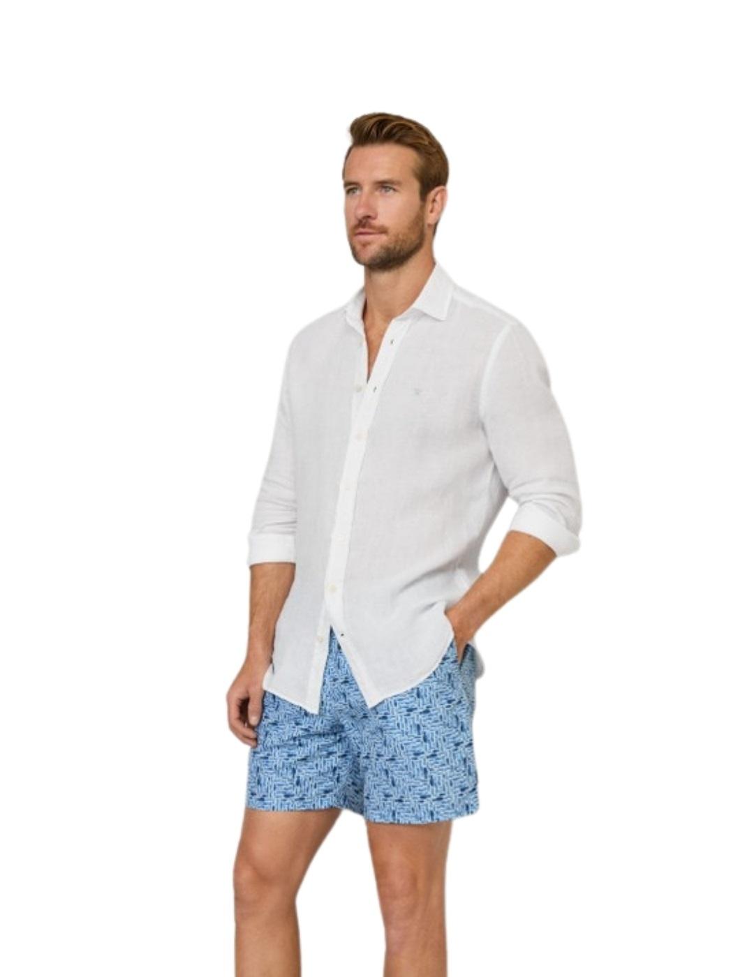 Hackett Bañador Azul verano estampado