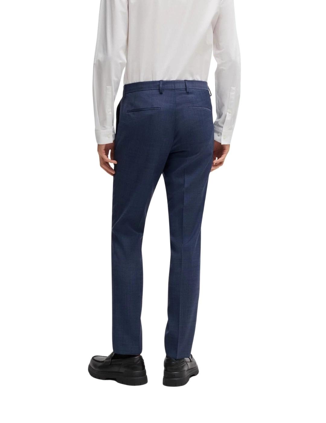 Hugo Boss Traje Slim Fit Tejido elástico Azul