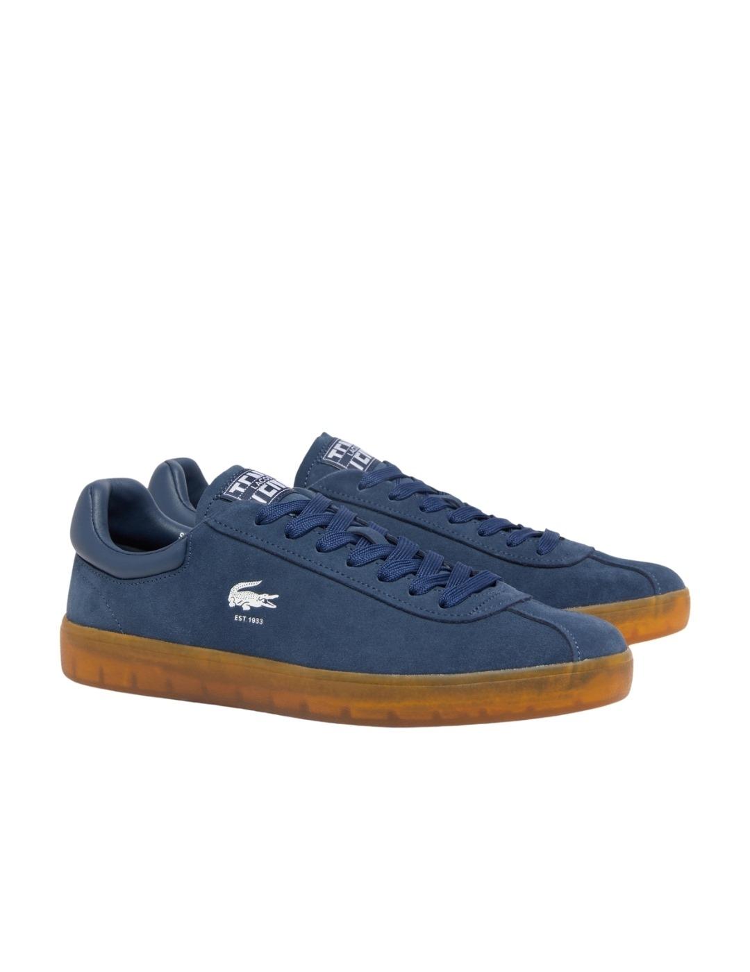 Lacoste Zapatillas de hombre Baseshot de ante Azul