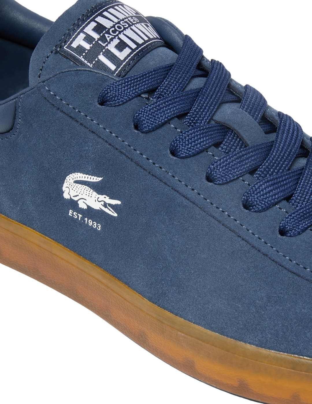 Lacoste Zapatillas de hombre Baseshot de ante Azul