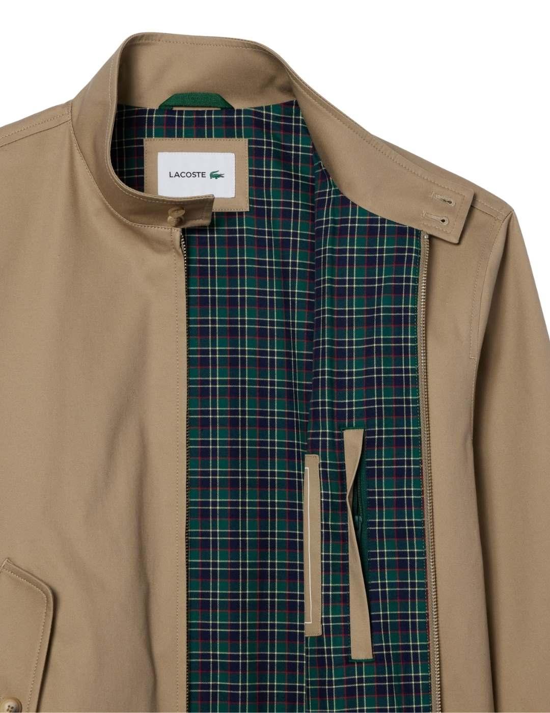 Lacoste Chaqueta Harrington de sarga hidrófuga