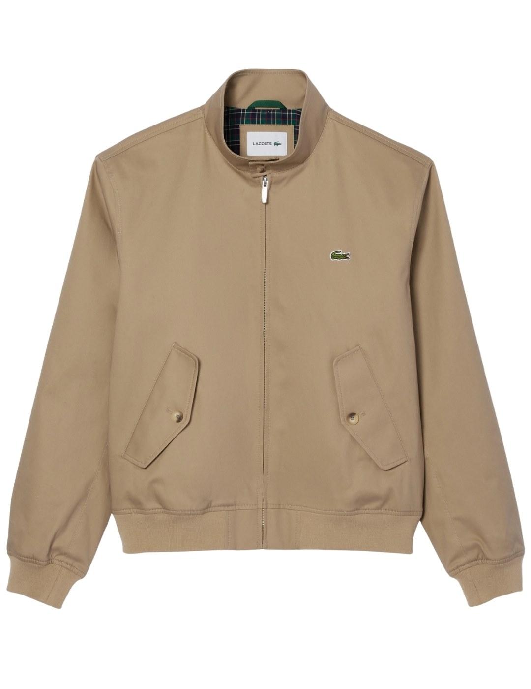 Lacoste Chaqueta Harrington de sarga hidrófuga