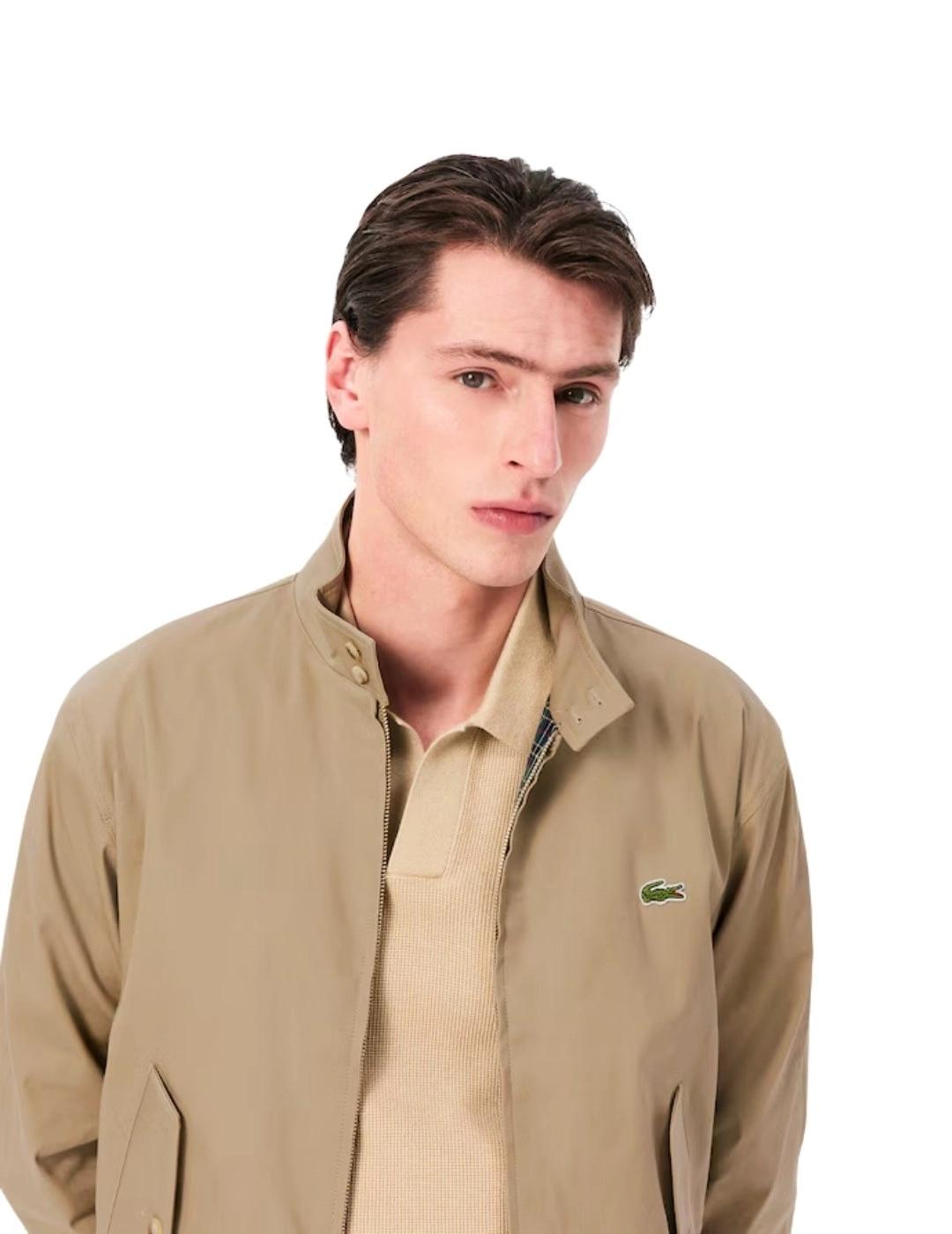 Lacoste Chaqueta Harrington de sarga hidrófuga