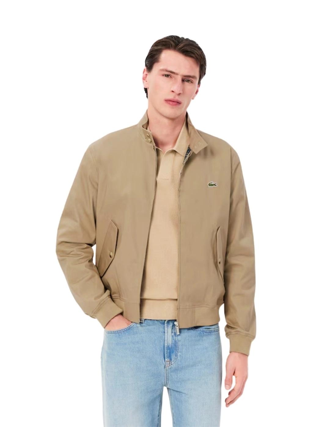 Lacoste Chaqueta Harrington de sarga hidrófuga
