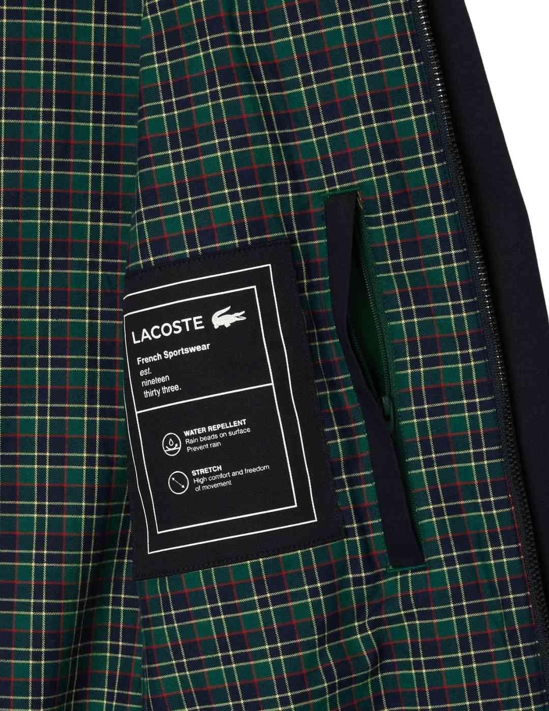 Lacoste Chaqueta Harrington de sarga hidrófuga