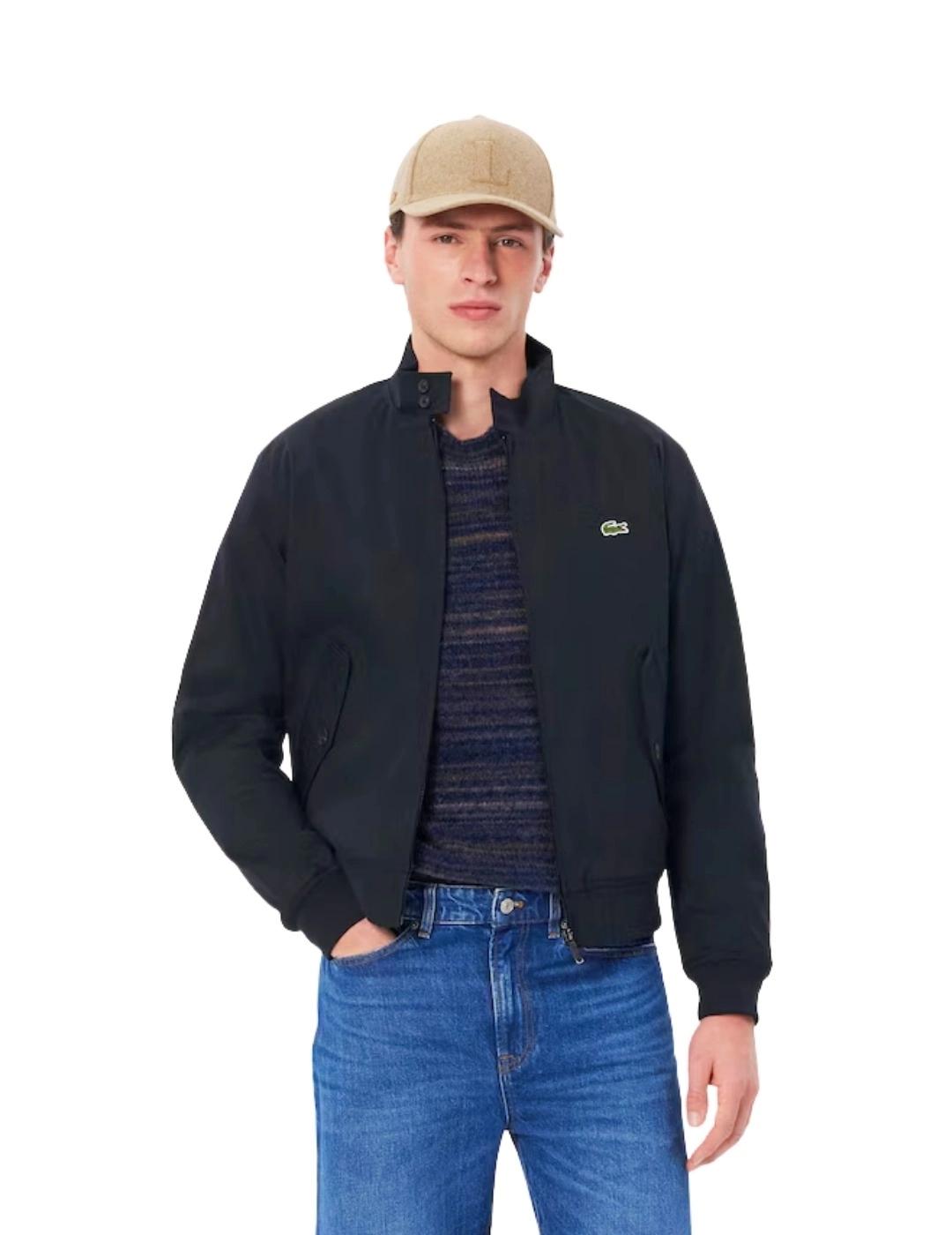 Lacoste Chaqueta Harrington de sarga hidrófuga