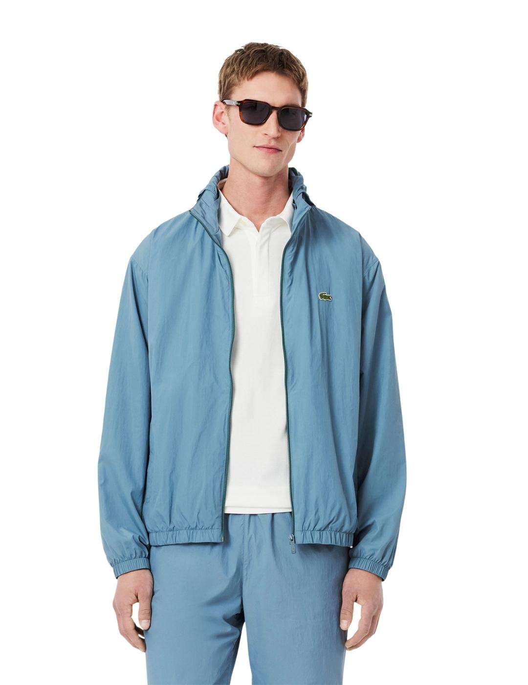 Lacoste Chaqueta de chándal con capucha hidrófuga