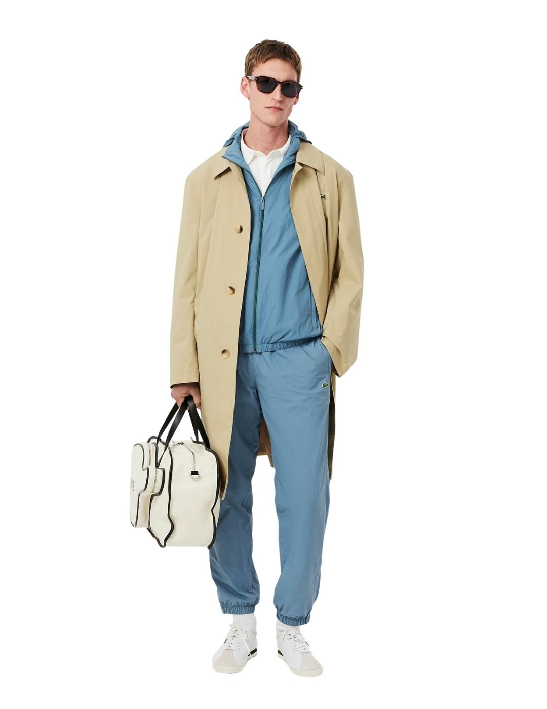 Lacoste Chaqueta de chándal con capucha hidrófuga