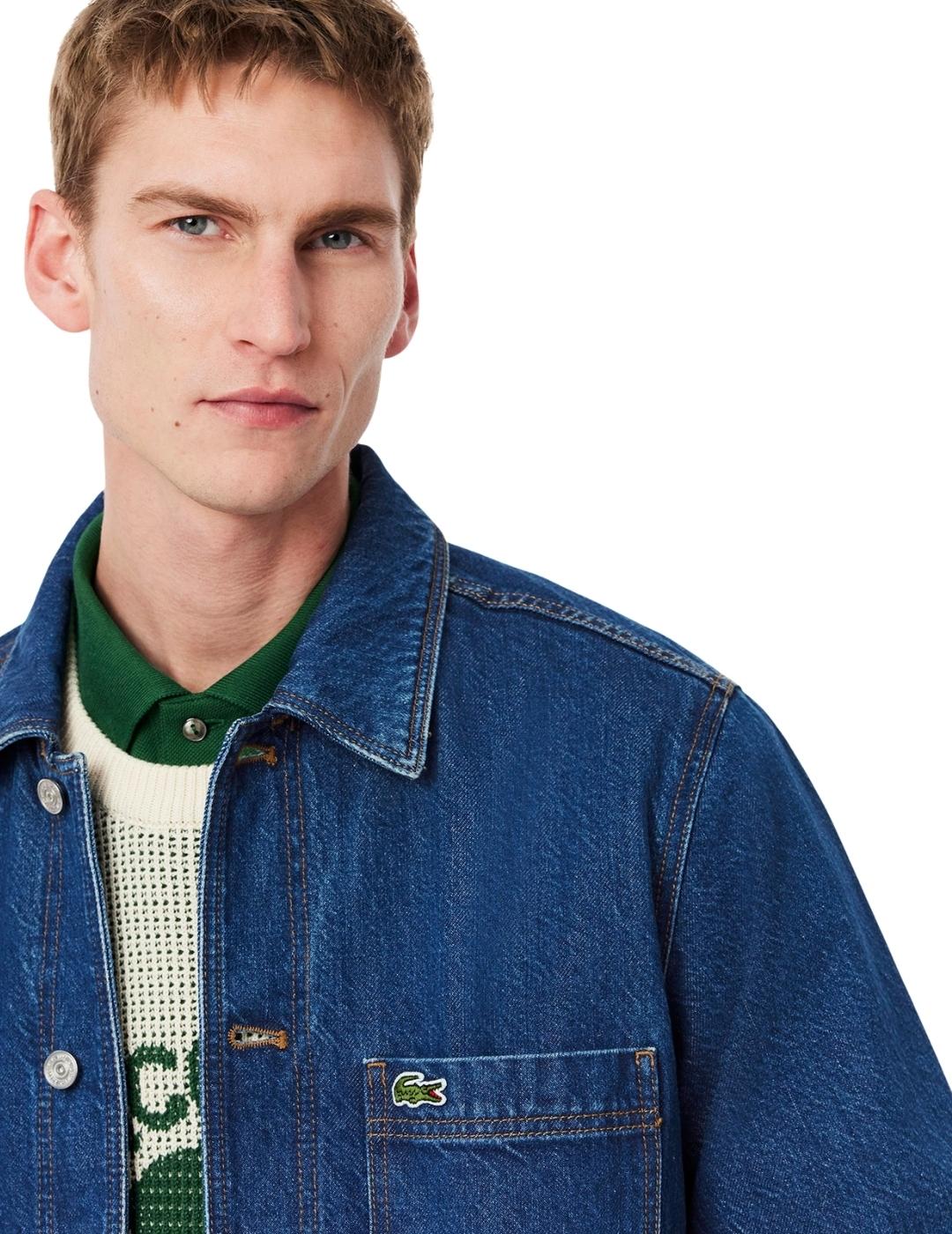 Lacoste Sobrecamisa denim de algodón grueso