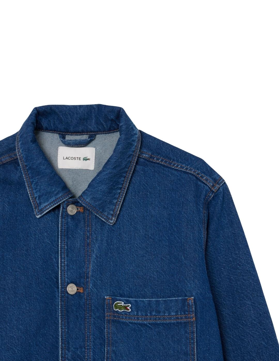Lacoste Sobrecamisa denim de algodón grueso
