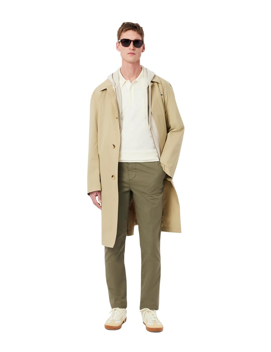 Lacoste Pantalón chino slim fit de algodón Verde