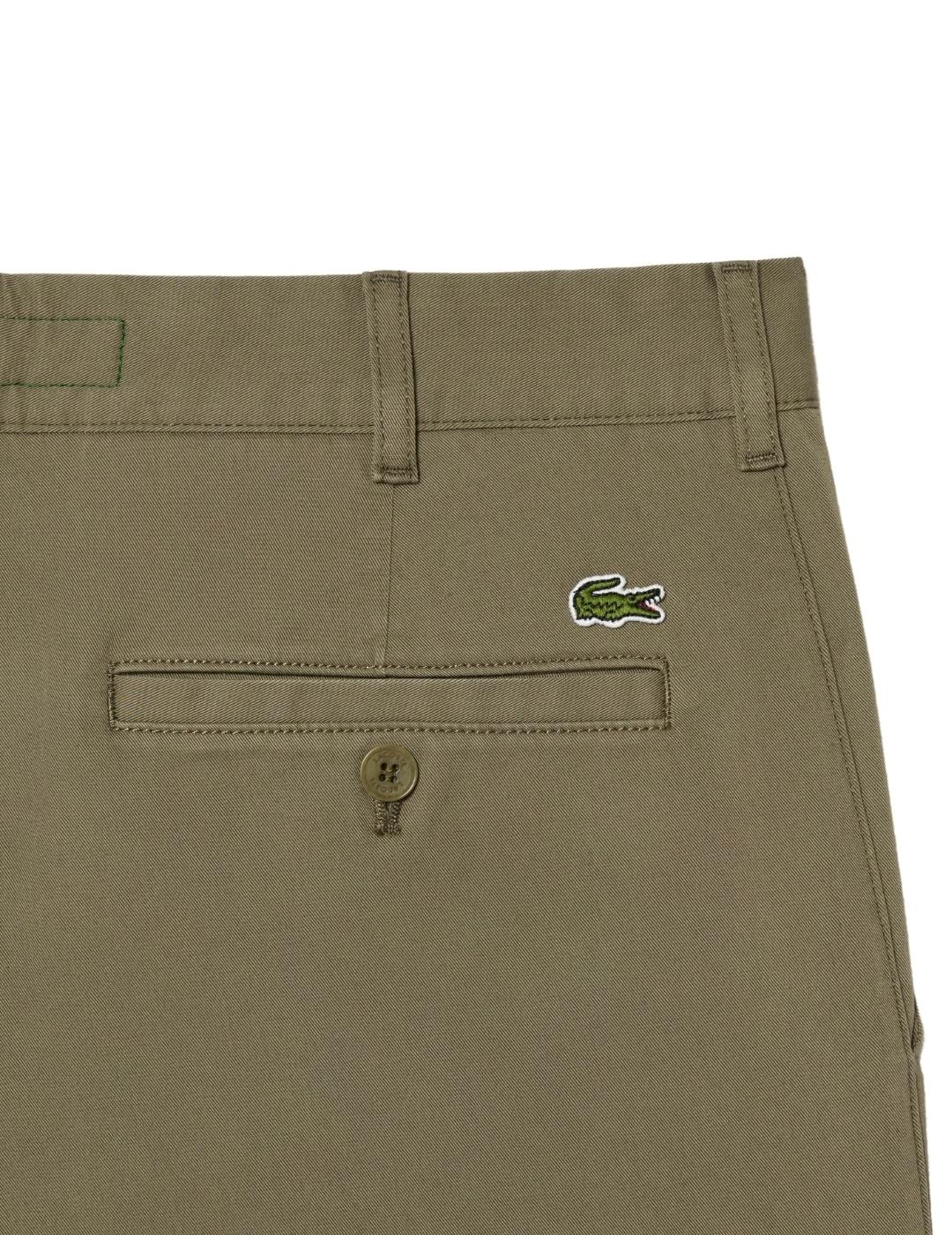 Lacoste Pantalón chino slim fit de algodón Verde