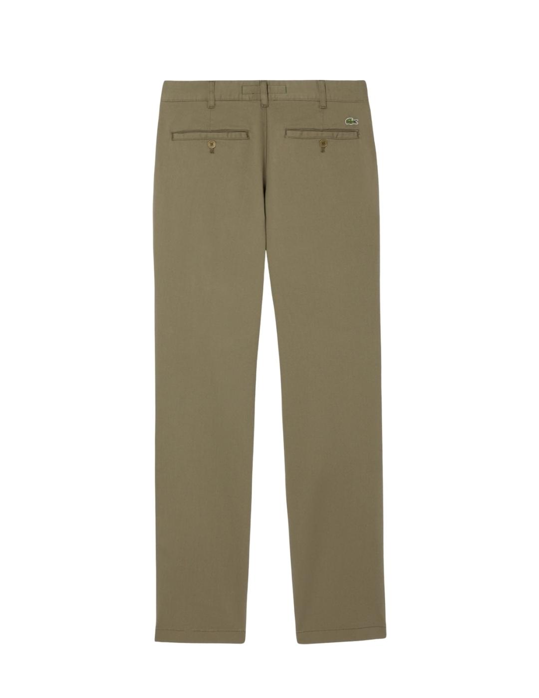 Lacoste Pantalón chino slim fit de algodón Verde