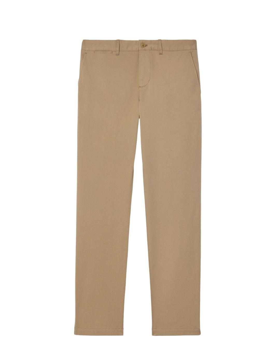 Lacoste Pantalón chino slim fit de algodón Beige