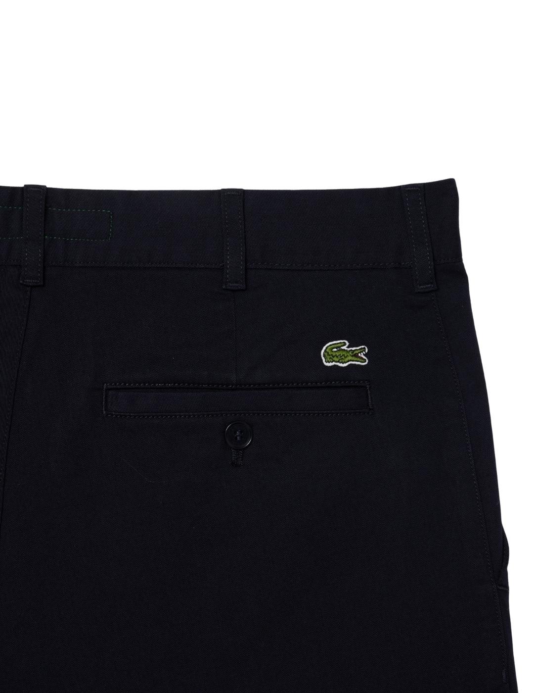 Lacoste Pantalón chino slim fit de algodón Marino