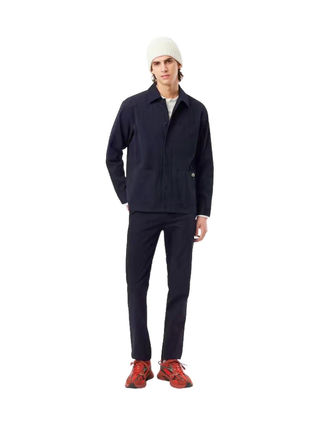 Lacoste Pantalón chino slim fit de algodón Marino