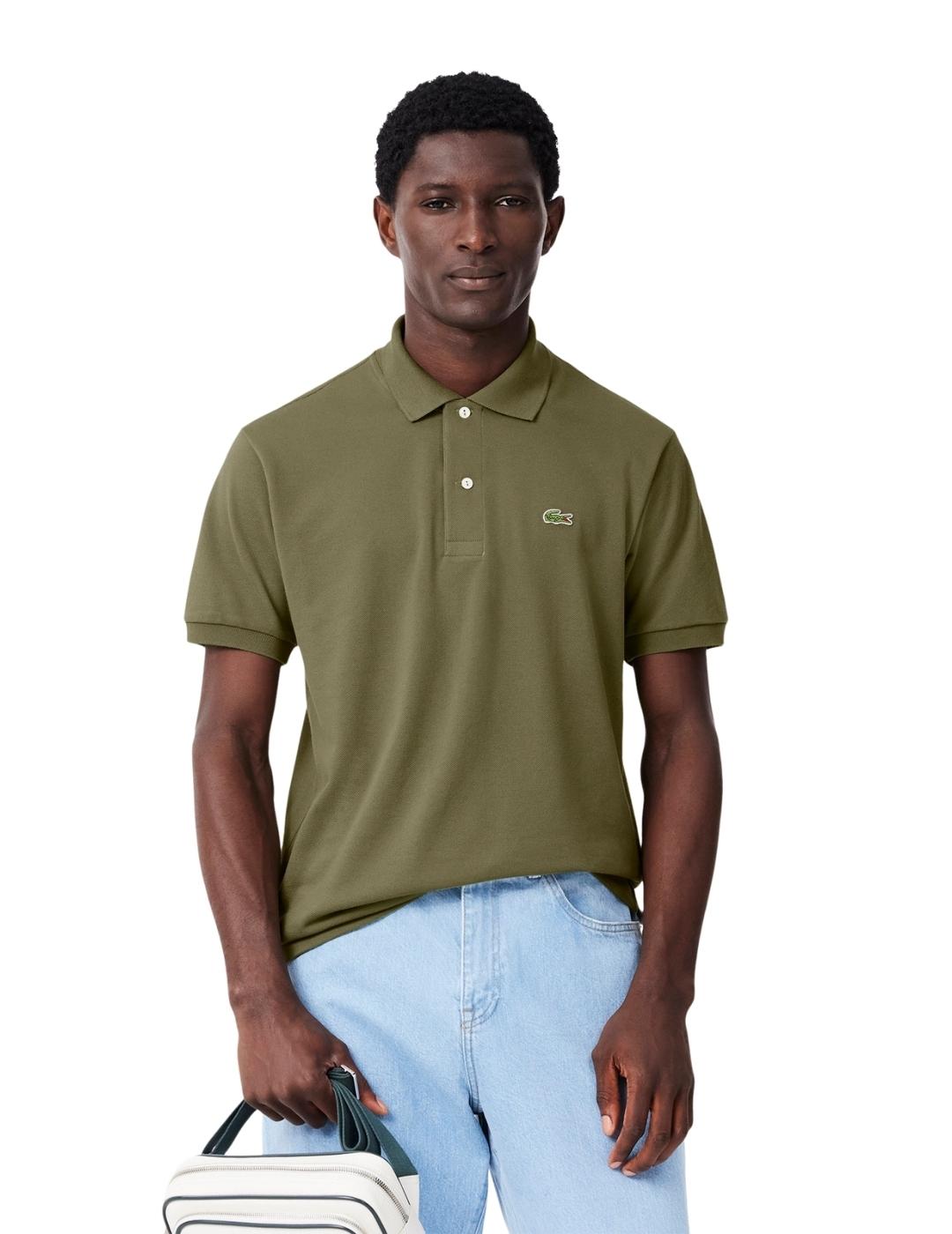 Lacoste Polo original de corte clásico Caqui