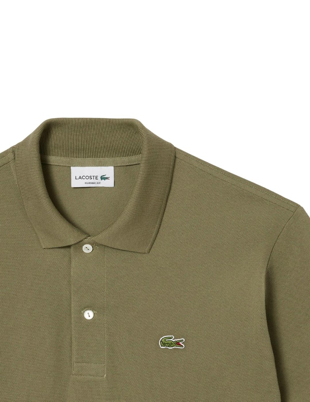 Lacoste Polo original de corte clásico Caqui