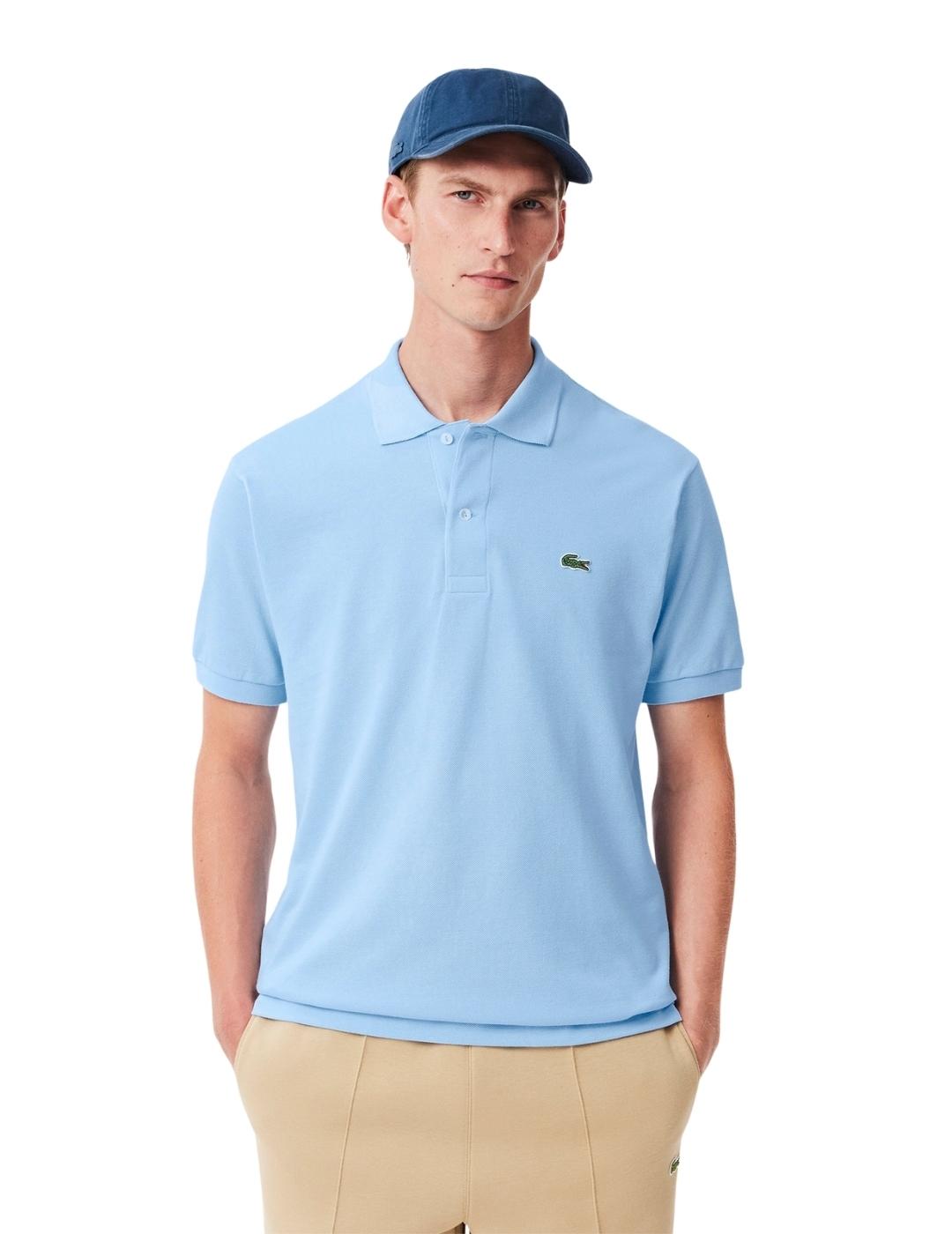 Lacoste Polo original de corte clásico Azul claro