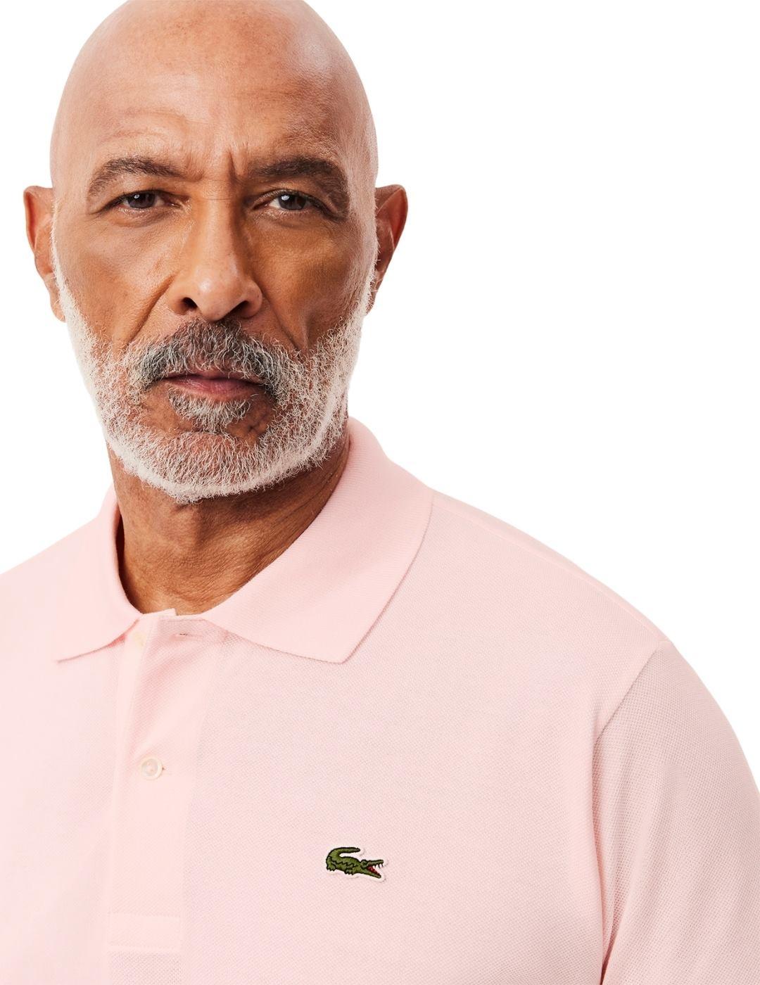 Lacoste Polo original de corte clásico Rosa claro