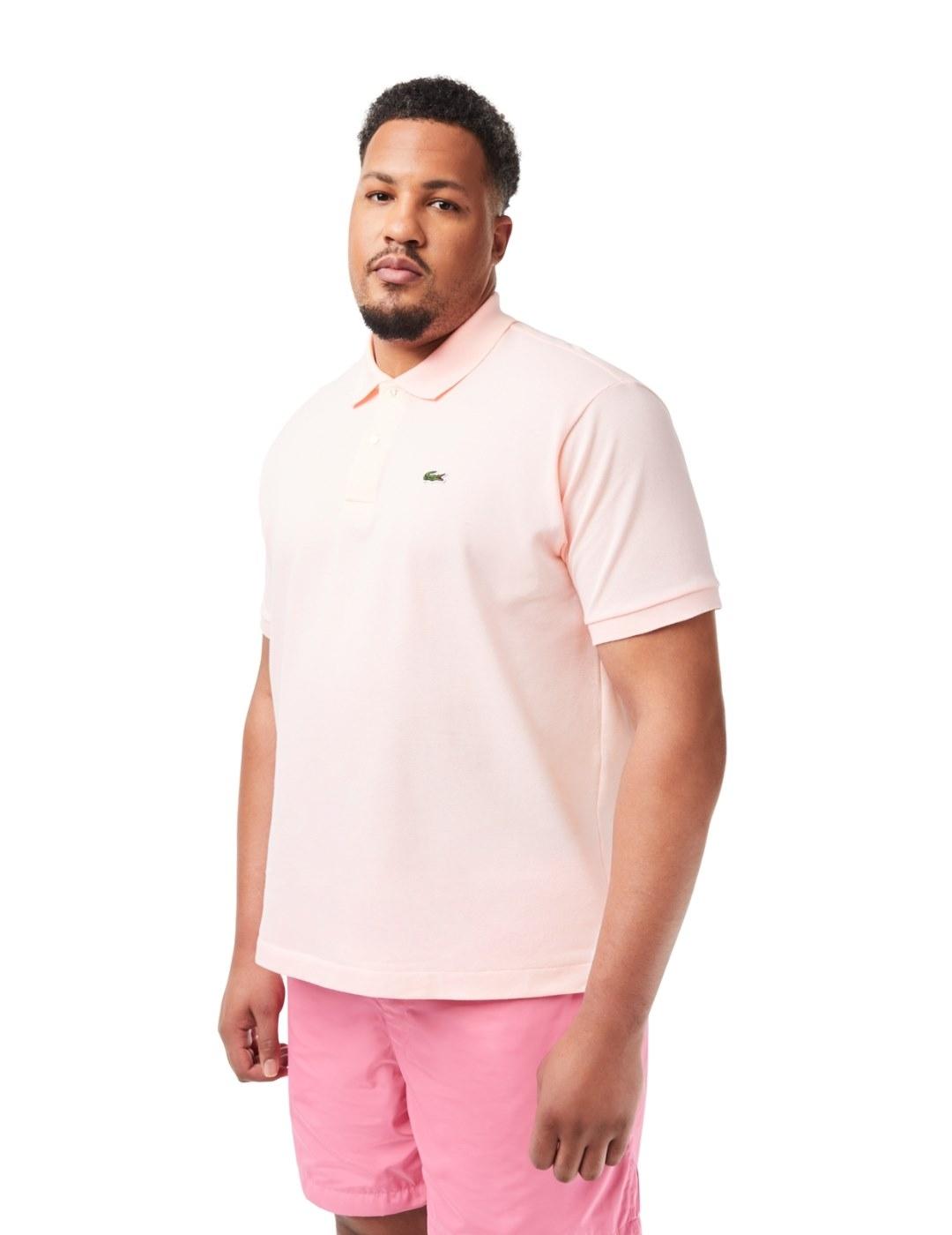 Lacoste Polo original de corte clásico Rosa claro
