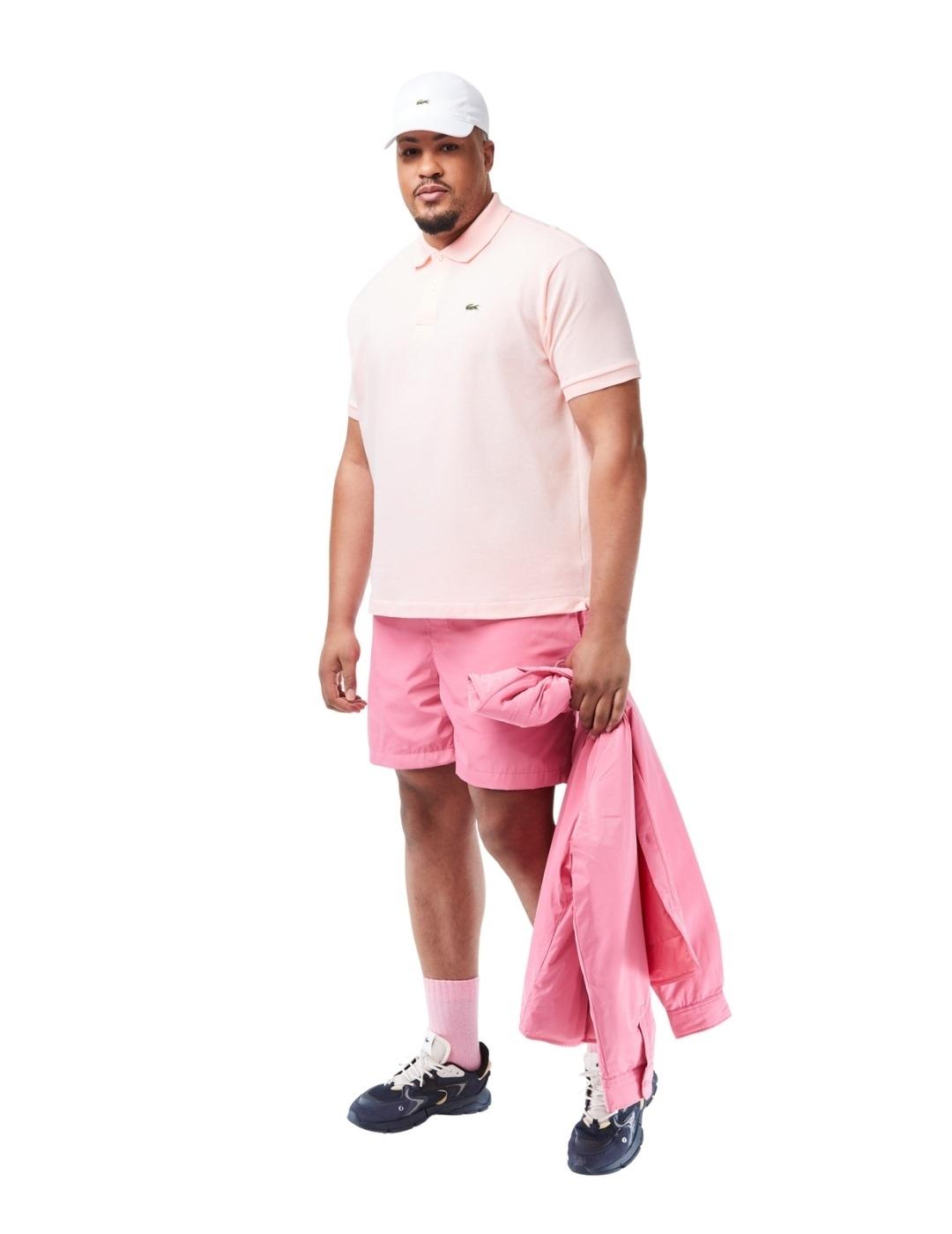 Lacoste Polo original de corte clásico Rosa claro