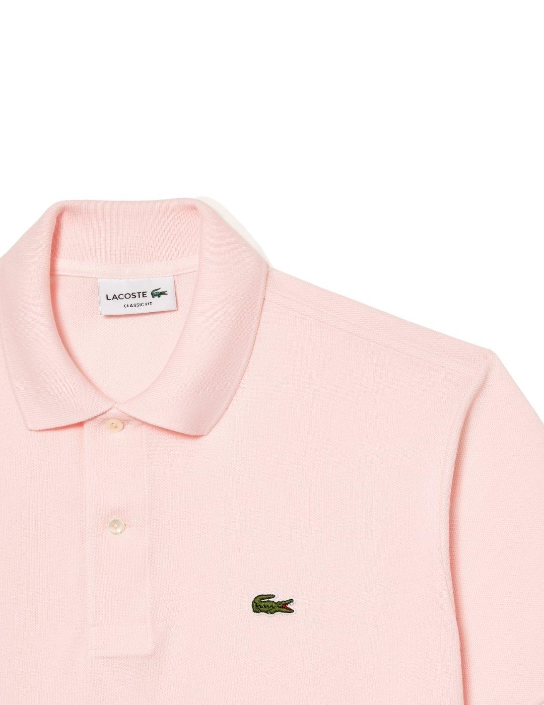 Lacoste Polo original de corte clásico Rosa claro