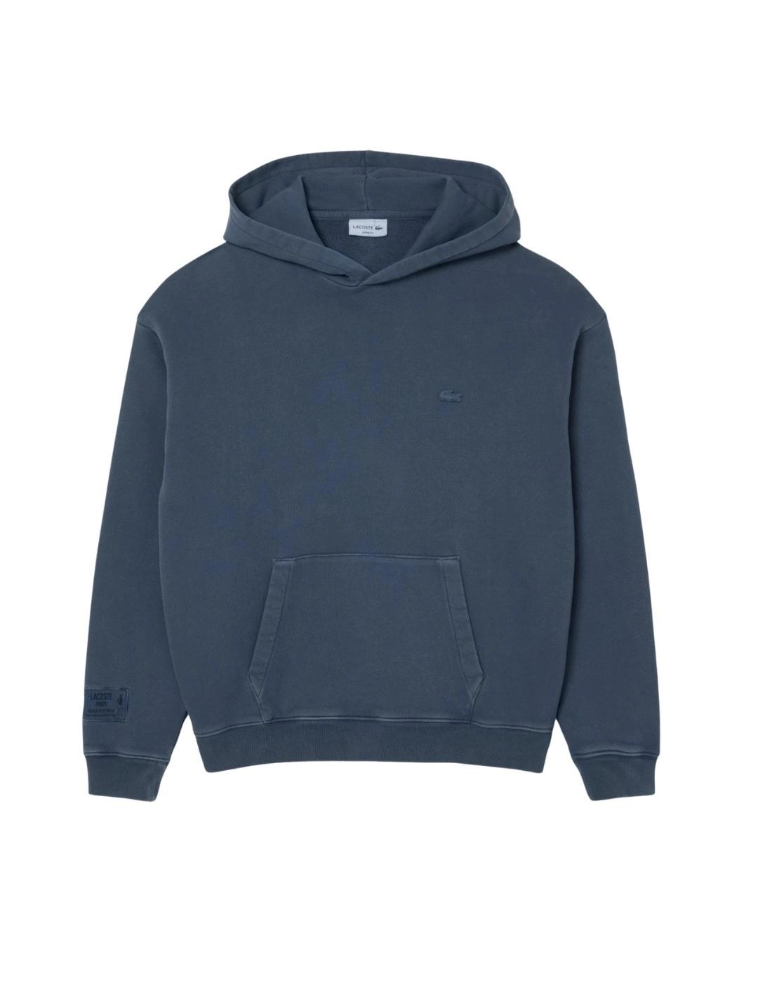Lacoste Sudadera con capucha efecto lavado Azul
