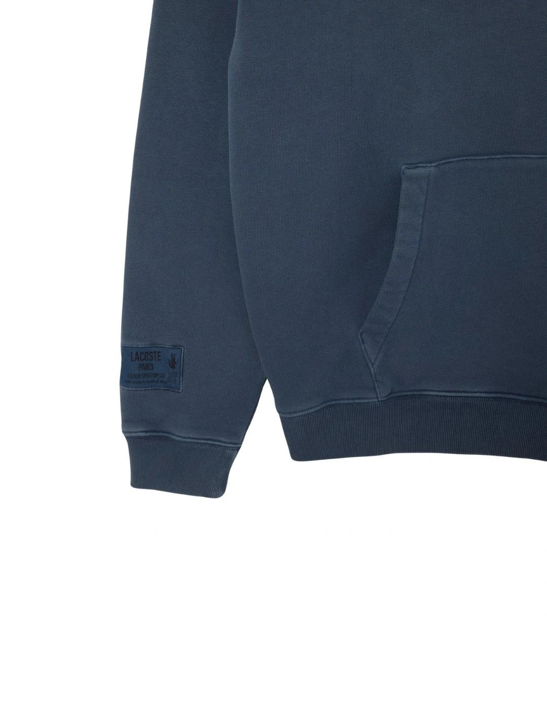 Lacoste Sudadera con capucha efecto lavado Azul