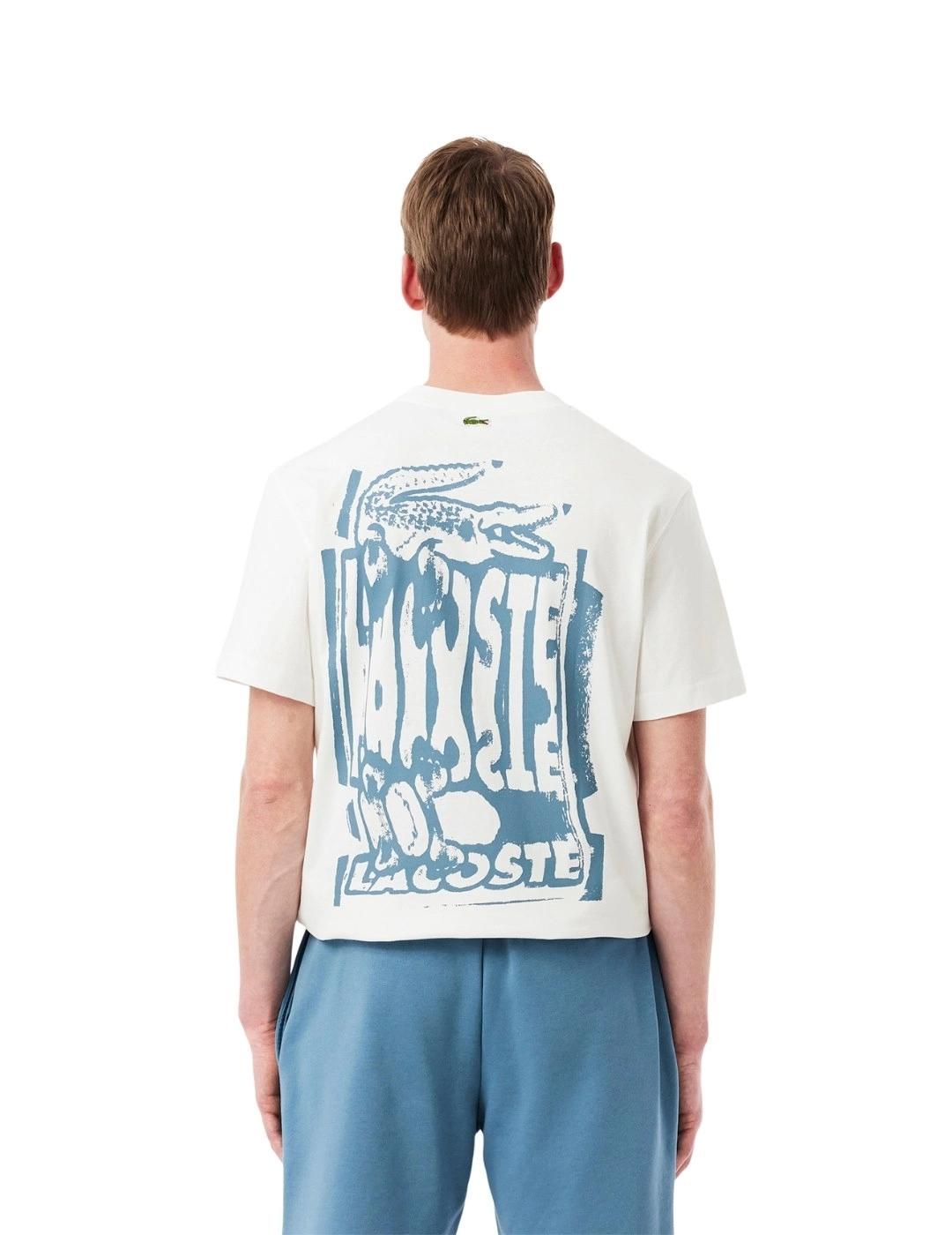Lacoste Camiseta gráfica Blanca