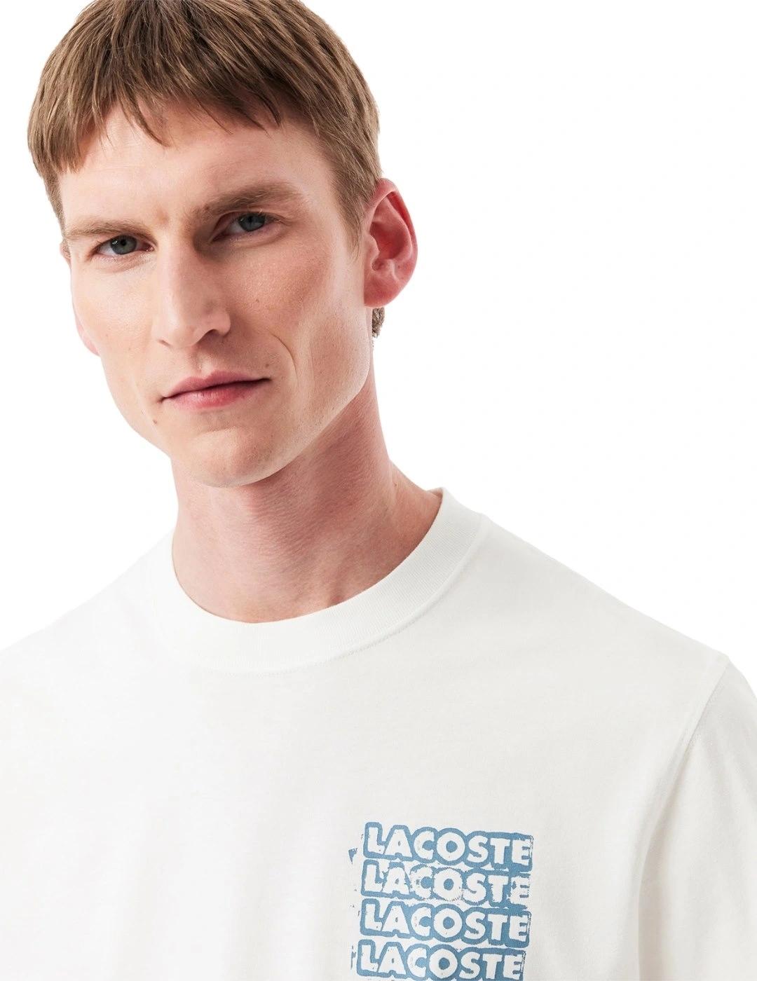 Lacoste Camiseta gráfica Blanca