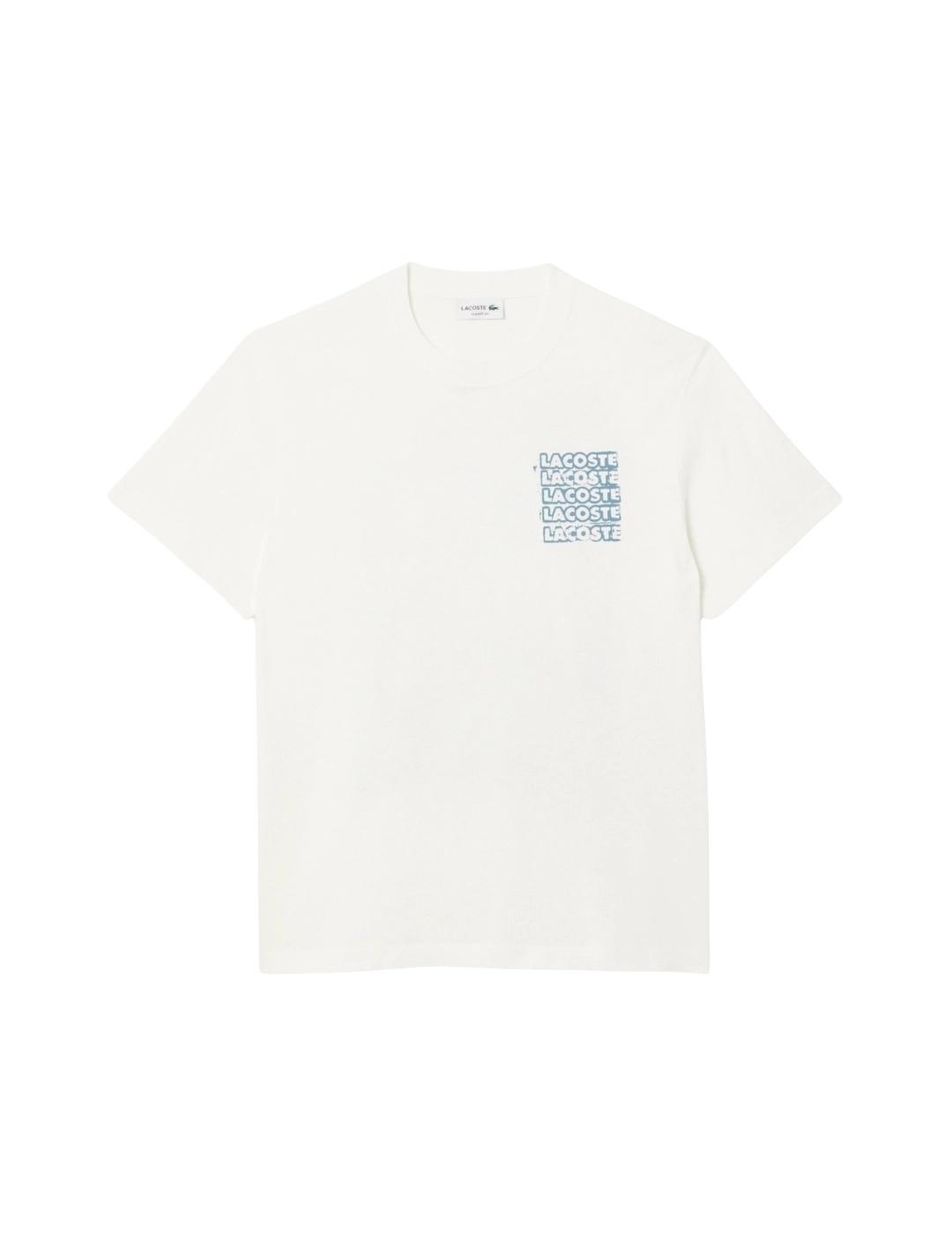 Lacoste Camiseta gráfica Blanca