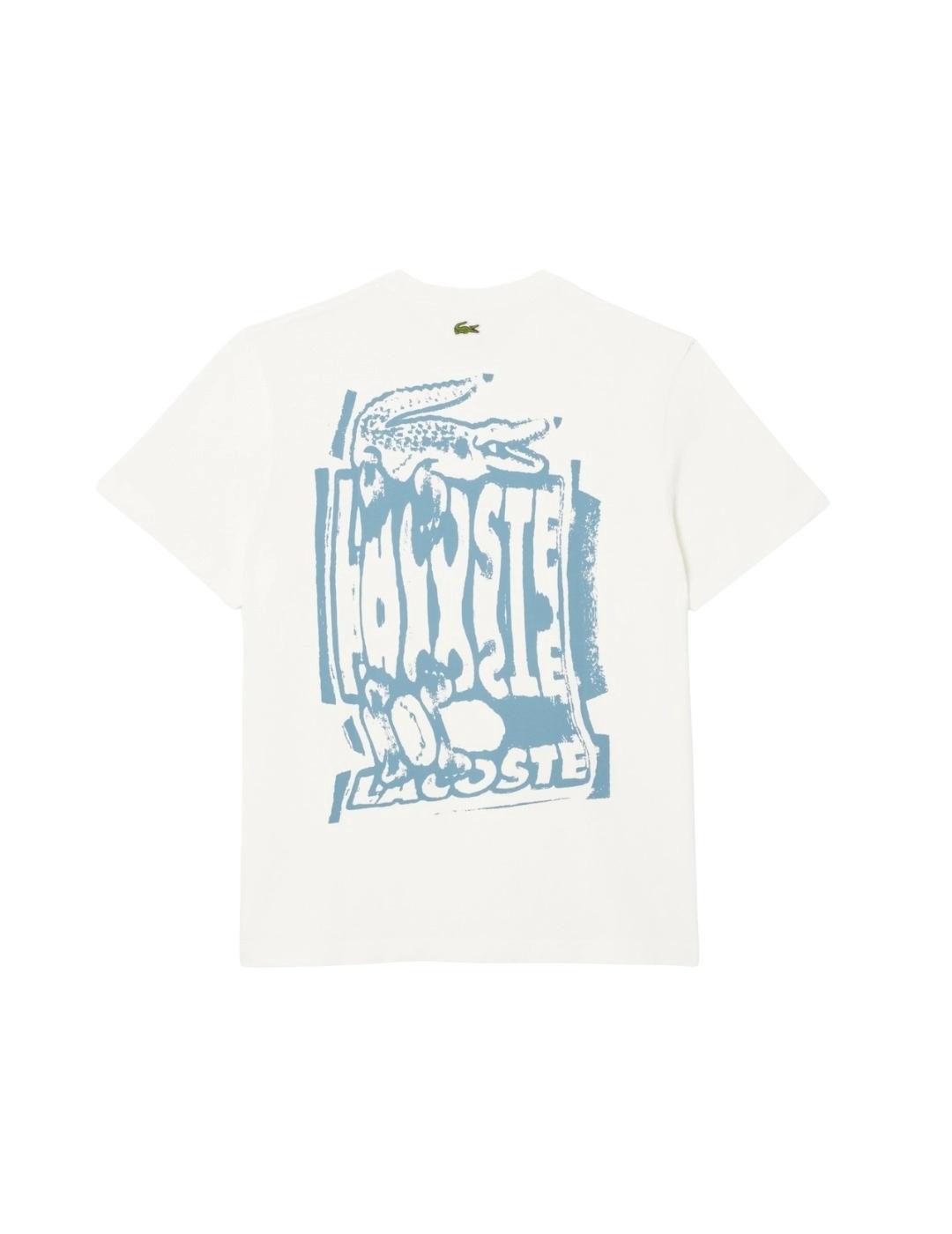 Lacoste Camiseta gráfica Blanca