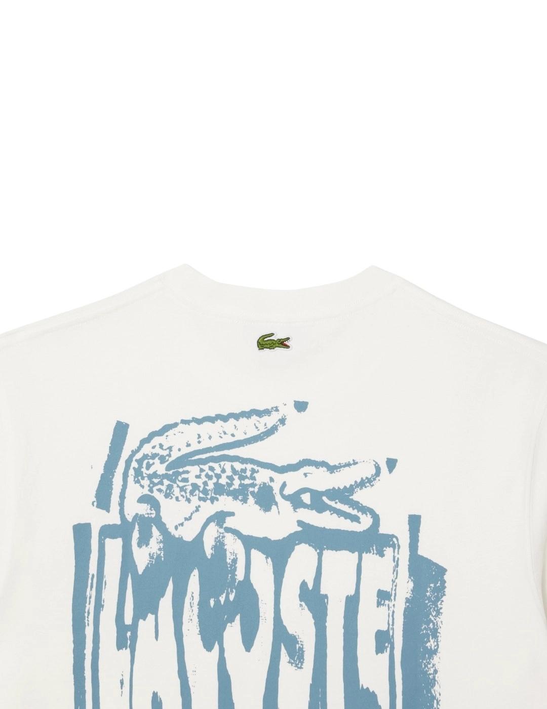 Lacoste Camiseta gráfica Blanca