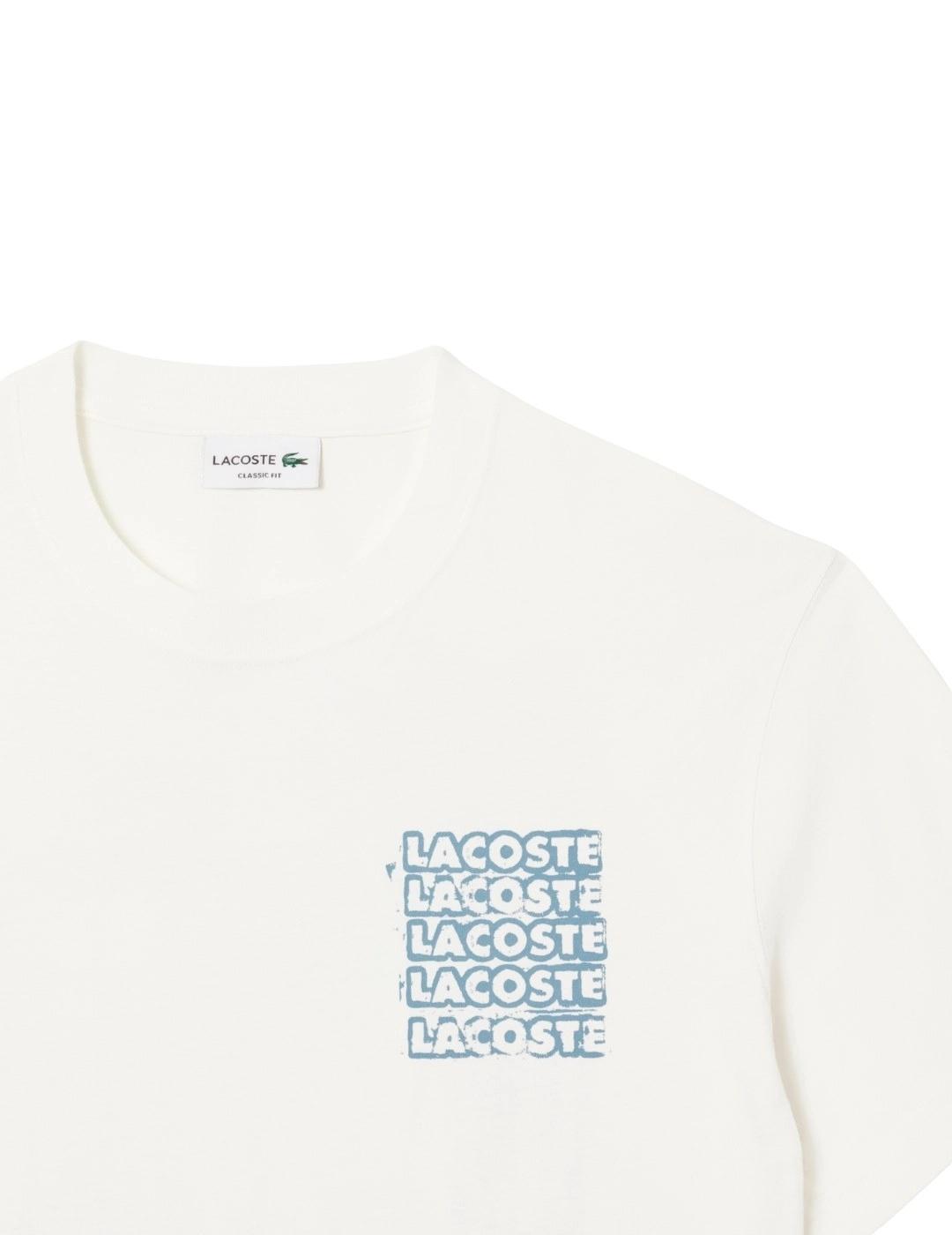 Lacoste Camiseta gráfica Blanca