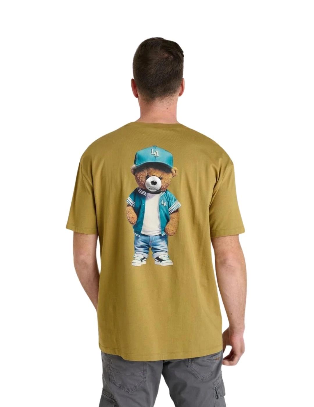 Le Temps Des Cerises Camiseta verde Dibujo oso